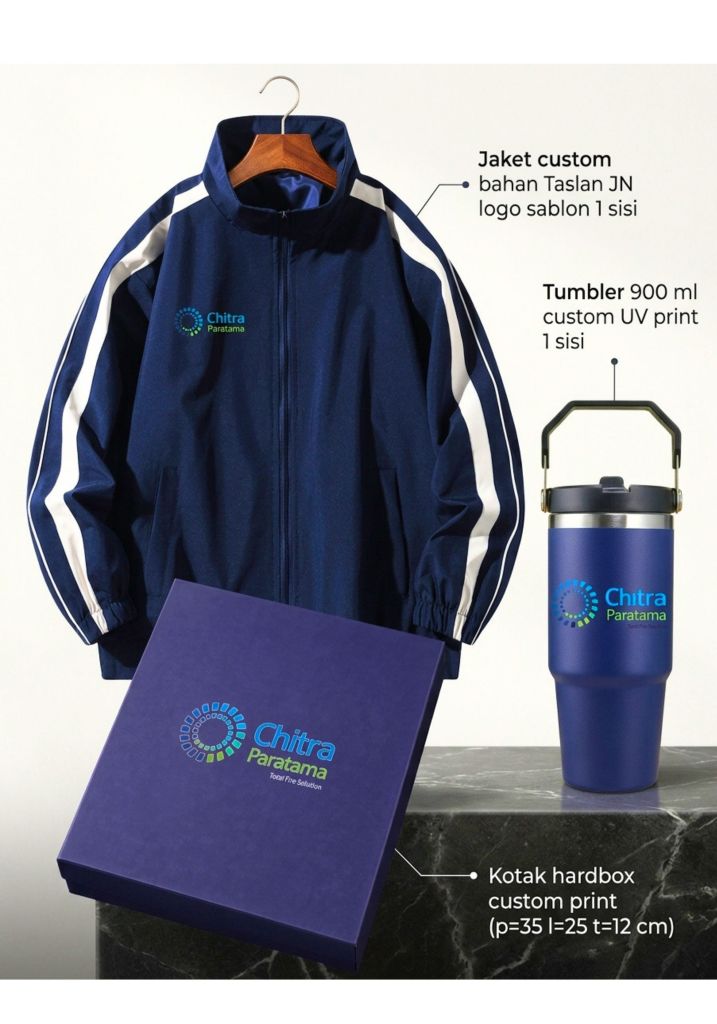 Paket C : 
Jaket + Tumblr besar + Hardbox
